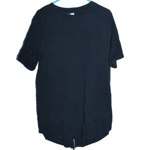Divided H&M Black T-Shirt Zip Back Size Large